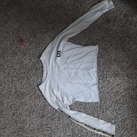 Cropped long sleeve white top - Picture 1 of 1